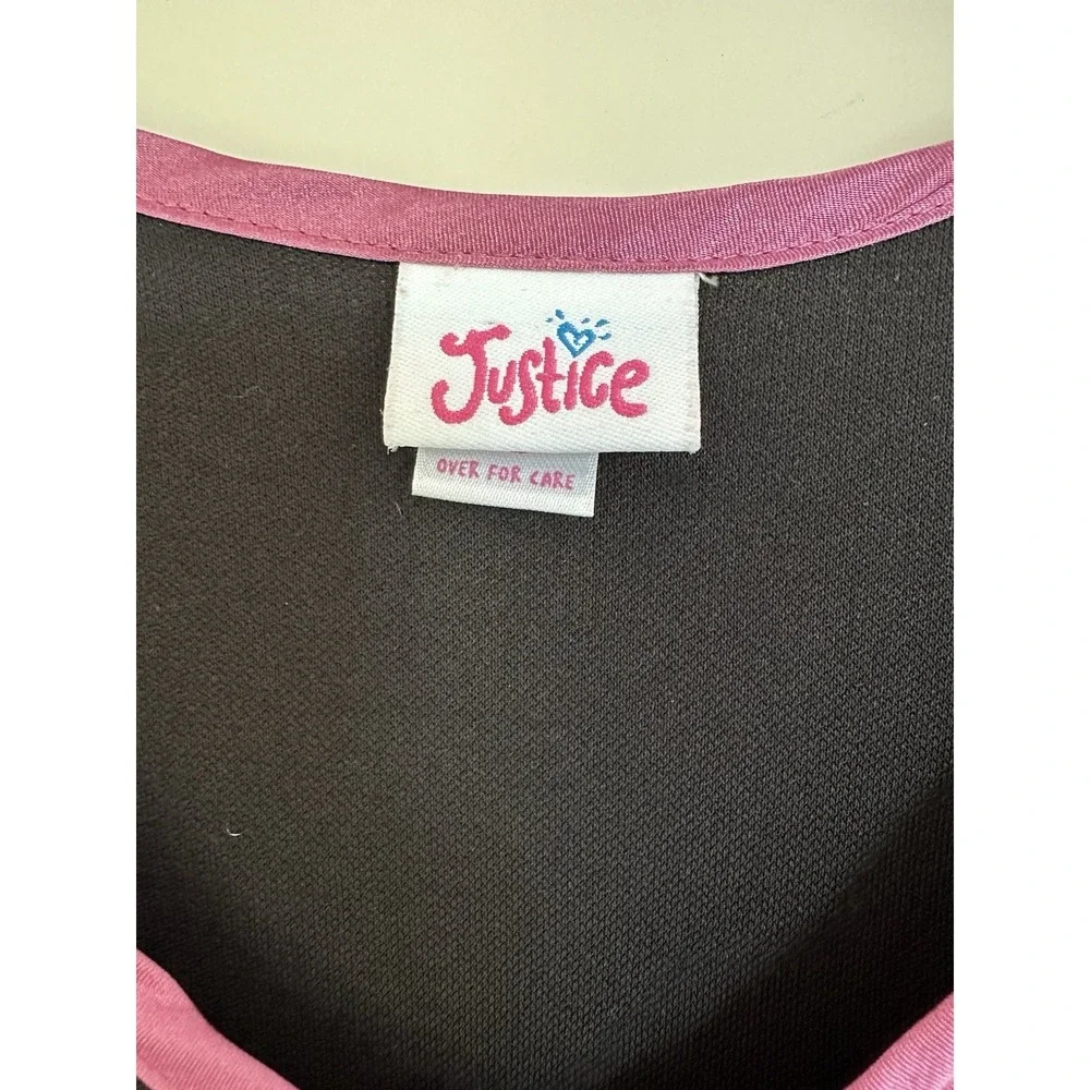 Justice Girls Dress Size 10 Black & Pink‎ Sleeveless Made In USA